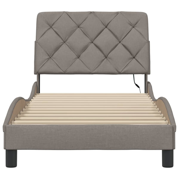 Bettgestell mit LED Taupe 80x200 cm
