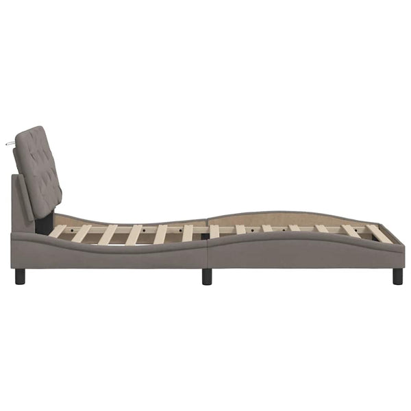 Bettgestell mit LED Taupe 80x200 cm