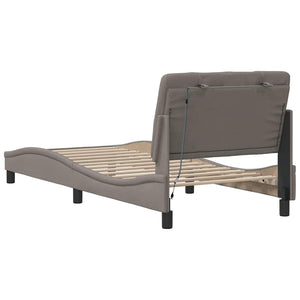 Bettgestell mit LED Taupe 80x200 cm