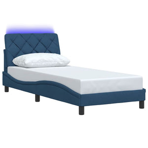 Bettgestell Blau 80x200 cm mit LED