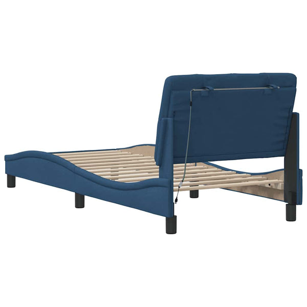 Bettgestell Blau 80x200 cm mit LED