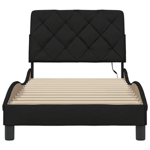 Bettgestell mit LED Schwarz 90x190 cm