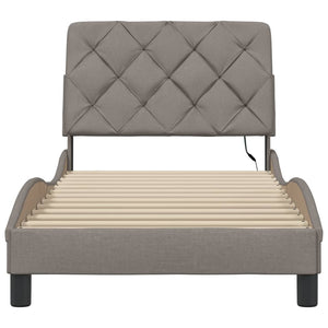 Bettgestell Taupe mit LED 90x190 cm