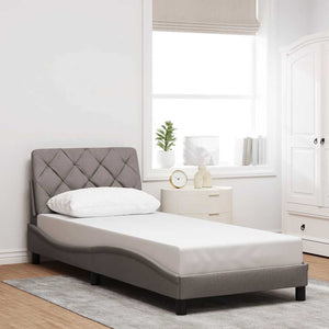 Bettgestell Taupe mit LED 90x200 cm
