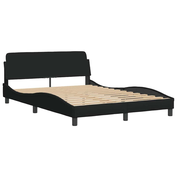 Bettgestell mit LED Schwarz 120x200 cm
