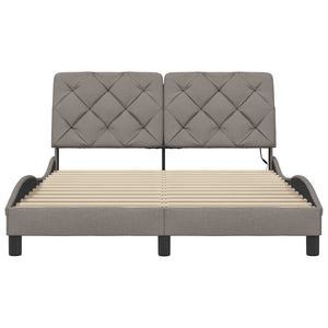 Bettgestell mit LED Taupe 120x200 cm
