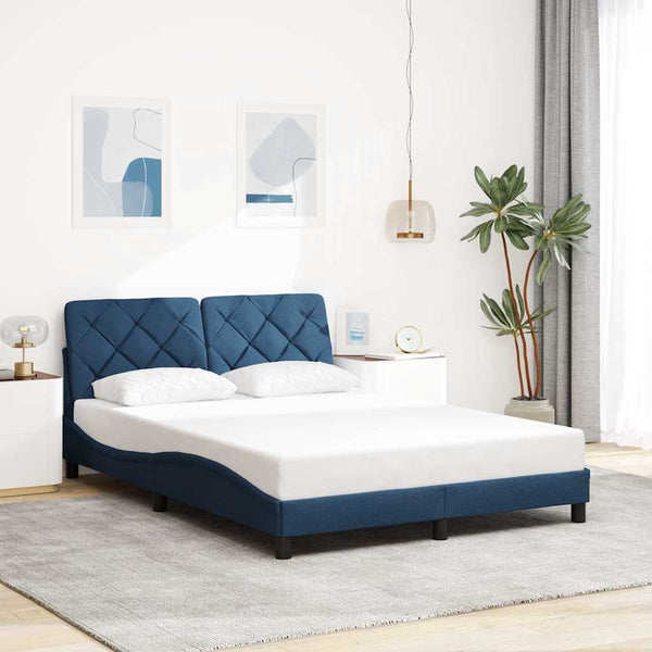 Bettgestell Blau 120x200 cm mit LED
