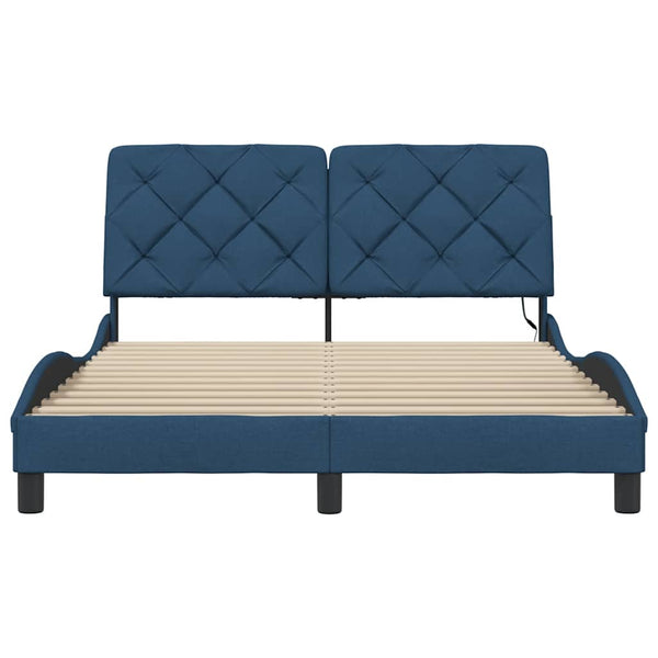 Bettgestell Blau 120x200 cm mit LED