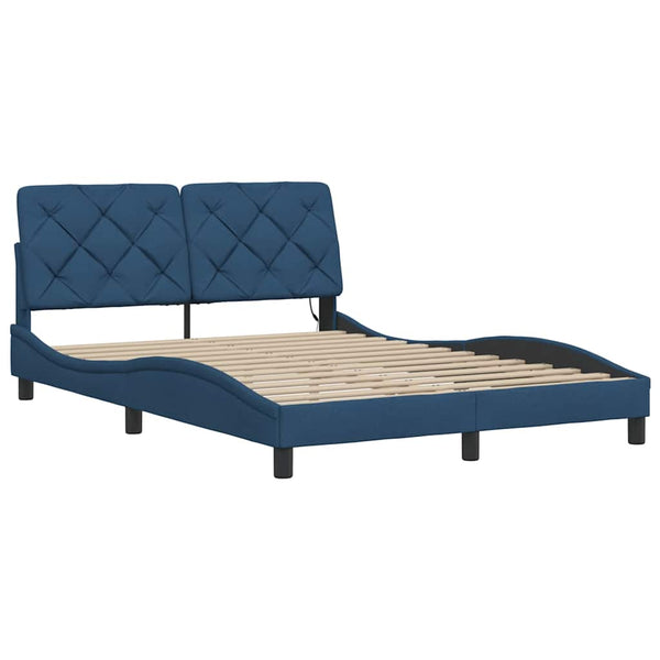 Bettgestell Blau 120x200 cm mit LED