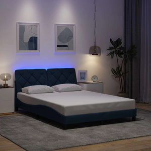 Bettgestell Blau 120x200 cm mit LED