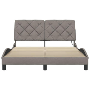 Bettgestell Taupe mit LED 140x190 cm