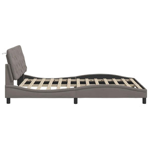 Bettgestell Taupe mit LED 140x190 cm