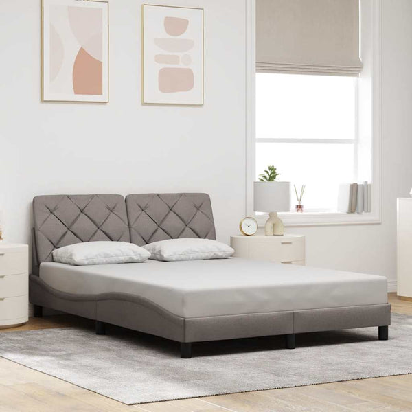 Bettgestell Taupe mit LED 140x200 cm
