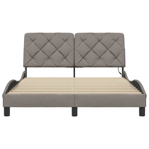 Bettgestell Taupe mit LED 140x200 cm
