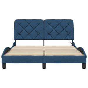 Bettgestell mit LED Blau 140x200 cm