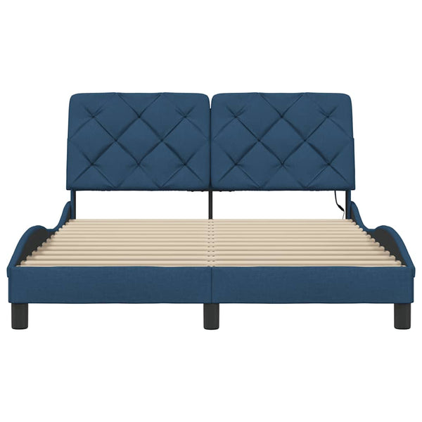 Bettgestell mit LED Blau 140x200 cm