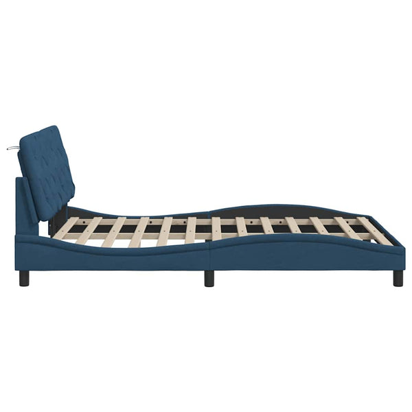 Bettgestell mit LED Blau 140x200 cm