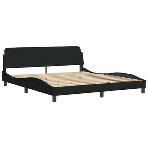 Bettgestell Schwarz 180x200 cm mit LED