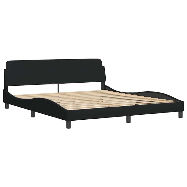 Bettgestell Schwarz 180x200 cm mit LED