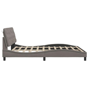 Bettgestell mit LED Taupe 180x200 cm