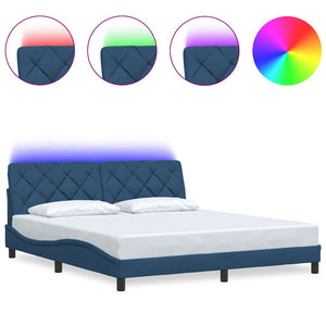 Bettgestell mit LED Blau 180x200 cm