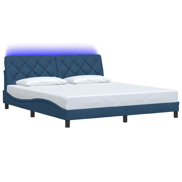 Bettgestell mit LED Blau 180x200 cm