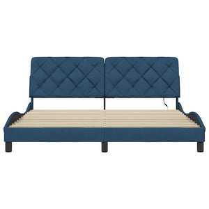 Bettgestell mit LED Blau 180x200 cm