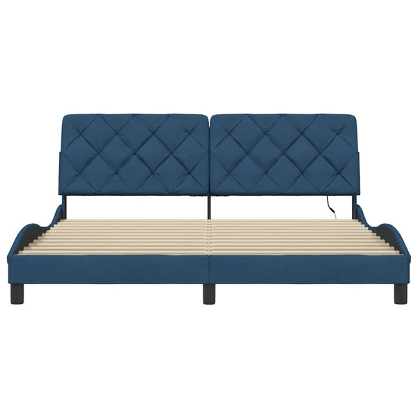 Bettgestell mit LED Blau 180x200 cm