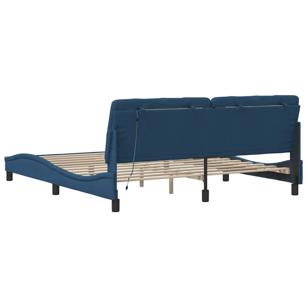 Bettgestell mit LED Blau 180x200 cm
