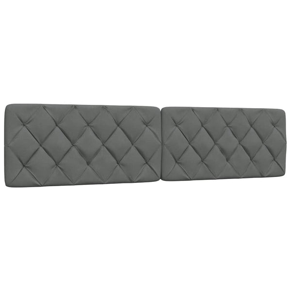 Bettgestell mit LED Dunkelgrau 200x200 cm