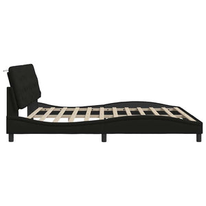 Bettgestell mit LED Schwarz 200x200 cm