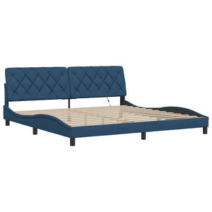 Bettgestell Blau 200x200 cm mit LED