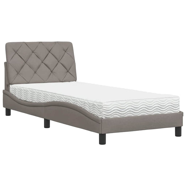 Bett mit Matratze Taupe 80x200 cm
