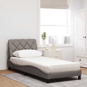 Bett mit Matratze Taupe 80x200 cm