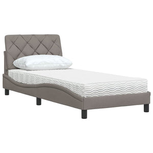 Bett mit Matratze Taupe 80x200 cm