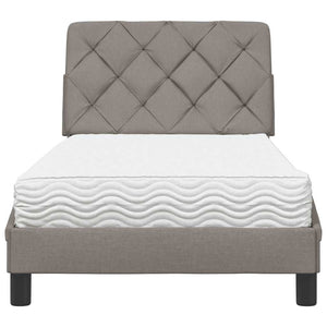 Bett mit Matratze Taupe 80x200 cm
