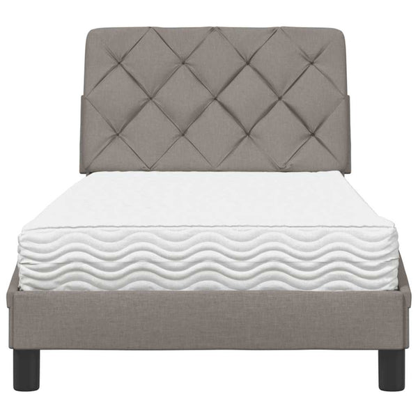 Bett mit Matratze Taupe 80x200 cm