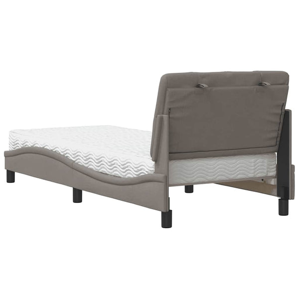 Bett mit Matratze Taupe 80x200 cm