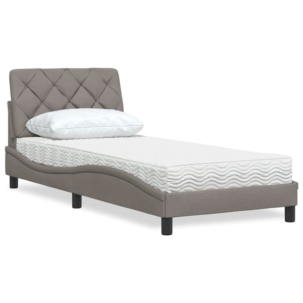 Bett mit Matratze Taupe 80x200 cm