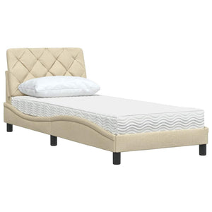Bett mit Matratze Creme 80x200 cm