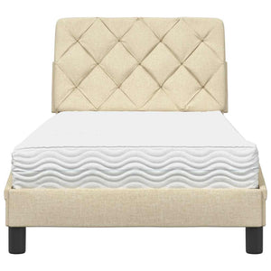 Bett mit Matratze Creme 80x200 cm
