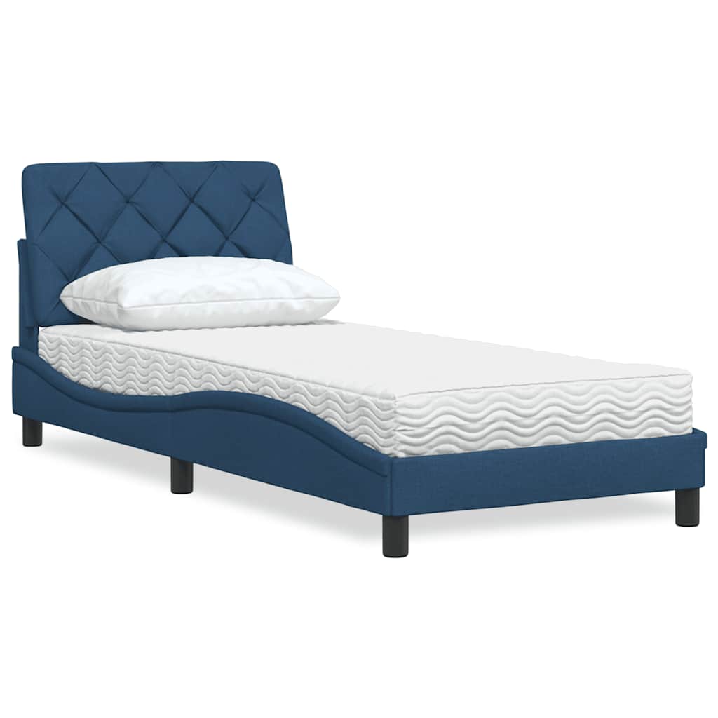 Bett mit Matratze Blau 80x200 cm