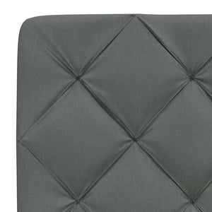 Bett mit Matratze Dunkelgrau 90x190 cm