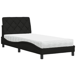 Bett mit Matratze Schwarz 90x190 cm