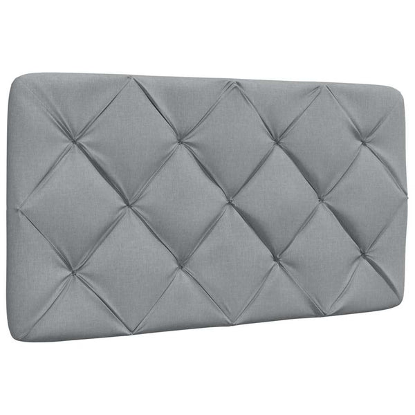 vidaXL Lit avec matelas Gris clair 90x200 cm Tissu