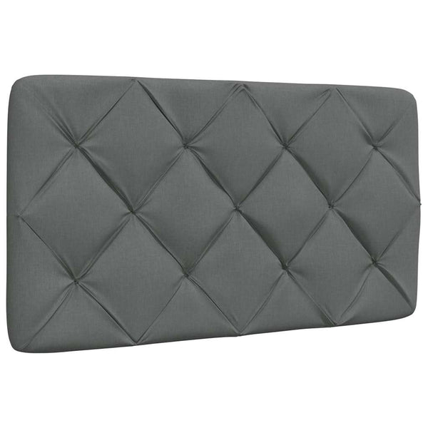 vidaXL Lit avec matelas Gris foncé 90x200 cm Tissu