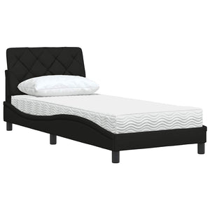 Bett mit Matratze Schwarz 90x200 cm