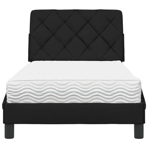 Bett mit Matratze Schwarz 90x200 cm