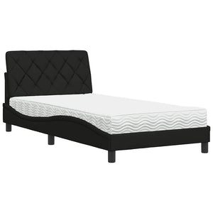 Bett mit Matratze Schwarz 100x200 cm