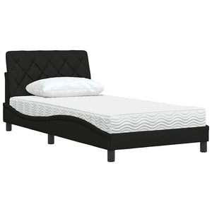 Bett mit Matratze Schwarz 100x200 cm